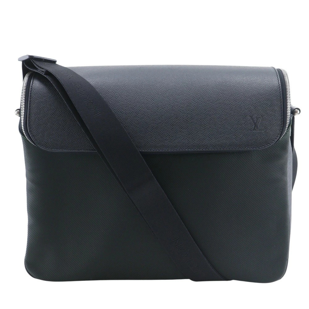 Louis Vuitton Thai Meal Shoulder Bag Taiga Ardoise Black Crossbody Double